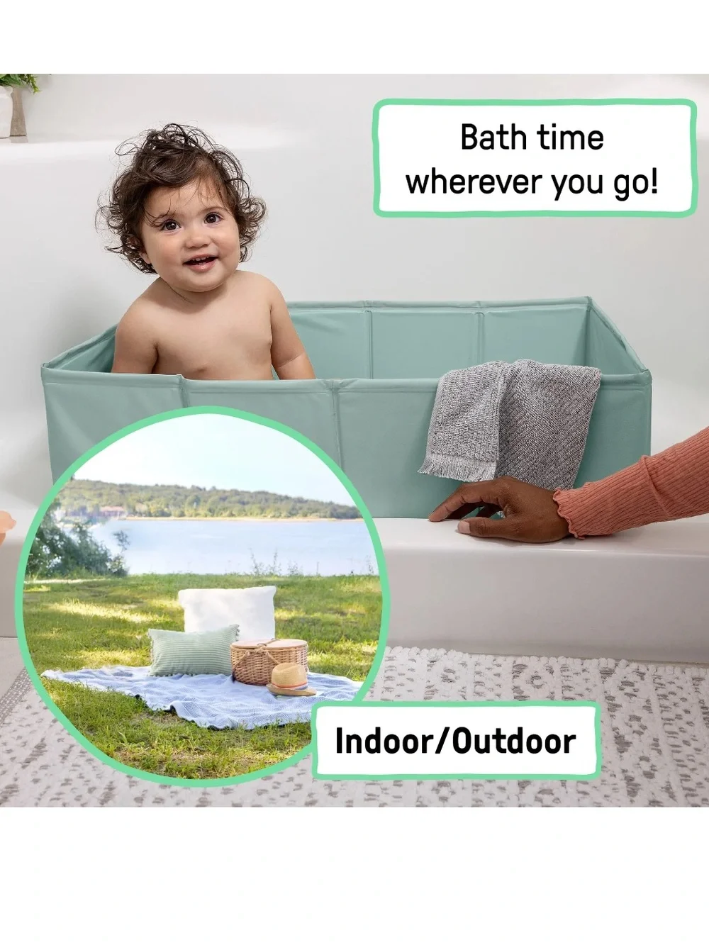 Ingenuity Tuckaway Toddler Tub – Converts Shower to Tub, Folds to Store, 12M-5Y